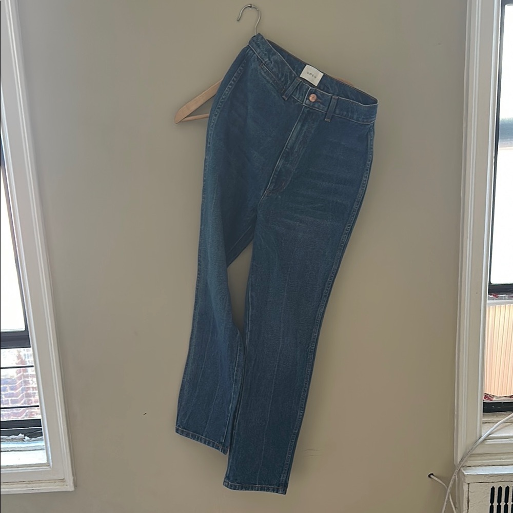 DOEN super high rise straight leg 70’s inspired jean